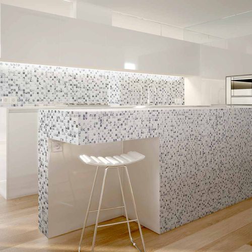 Mosaico in vetro - PRINT : GRAPHICS KITCHEN - Mosavit - opaco / da cucina / da parete
