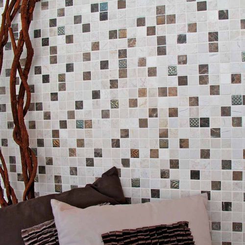 Mosaico in marmo - IMPKIMPI + PANDORA - Mosavit - opaco / da interno / da parete