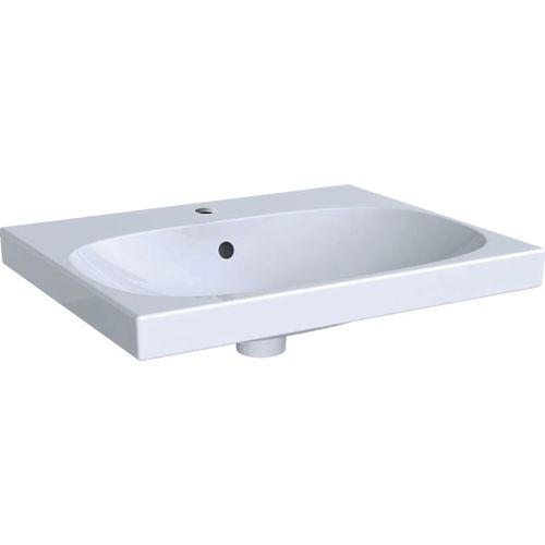 Lavabo sospeso - 500.620.01.2 - GEBERIT - in ceramica / rettangolare / 1 foro