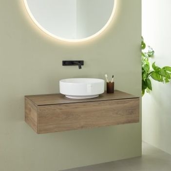 Mobile lavabo sospeso - 501.165.00.1 - GEBERIT - in legno / contemporaneo / senza ante