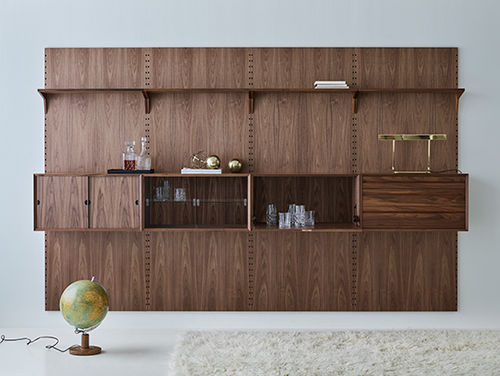 Parete attrezzata per soggiorno contemporanea - SYSTEM CADO® - DK3 - in rovere / in noce