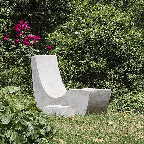 Chaise longue design minimalista - COMMA.1 - LOVECEMENT - in fibrocemento / da esterno / per spazi pubblici
