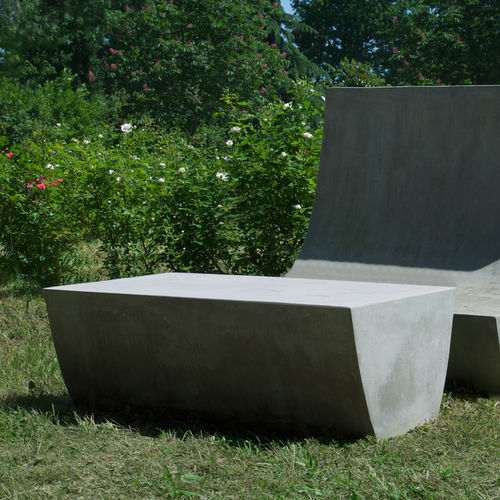 Tavolo design minimalista - COMMA.5 - LOVECEMENT - in fibrocemento / con base in calcestruzzo fibrorinforzato / rettangolare