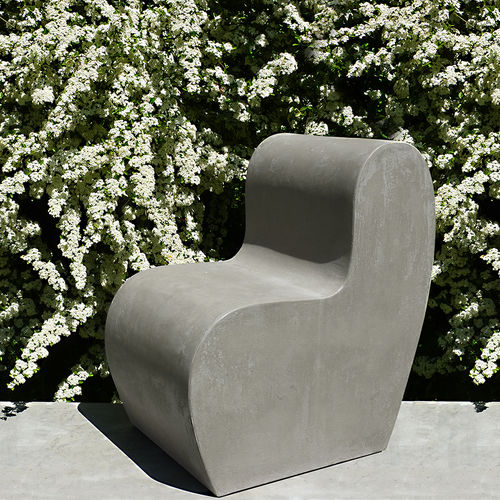 Sedia da giardino contemporanea - LAND.1 - LOVECEMENT - da interno / in fibrocemento / fatta a mano