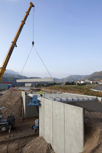 Muro di contenimento in cemento armato - HORMIPRESA - modulare / prefabbricato / per costruzione di ponti