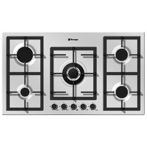 Piano cottura a gas - PN90GVF5TGX - Tecno SpA - 5 fuochi / con manopole / con comandi frontali