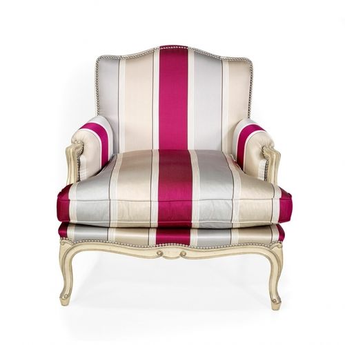 Poltrona in stile francese - CHAPELLE - Oficina Inglesa - in tessuto / in pelle / in rovere