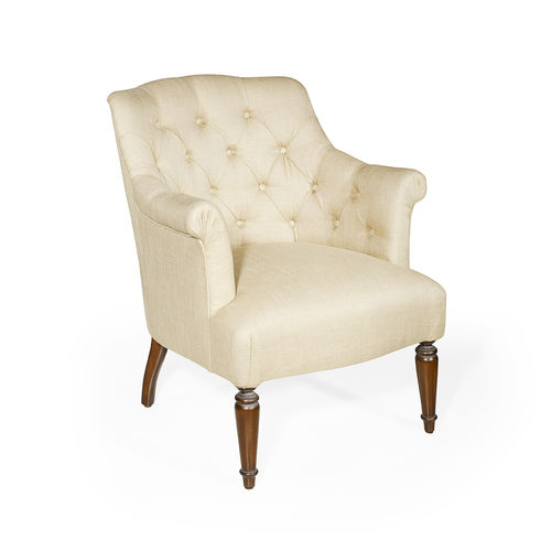 Poltrona in stile francese - ELEGANCE - Oficina Inglesa - in tessuto / in pelle / in rovere