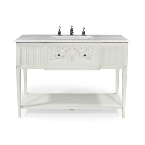 Mobile lavabo da appoggio - GRENOBLE - Oficina Inglesa - in rovere / in mogano / in legno dipinto a mano
