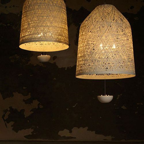 Lampada a sospensione - BLACK OUT - KARMAN - in fibra di vetro / contemporanea / con cavo