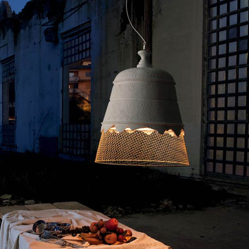 Lampada a sospensione - DOMENICA - KARMAN - in metallo laccato / in filo metallico / a rete