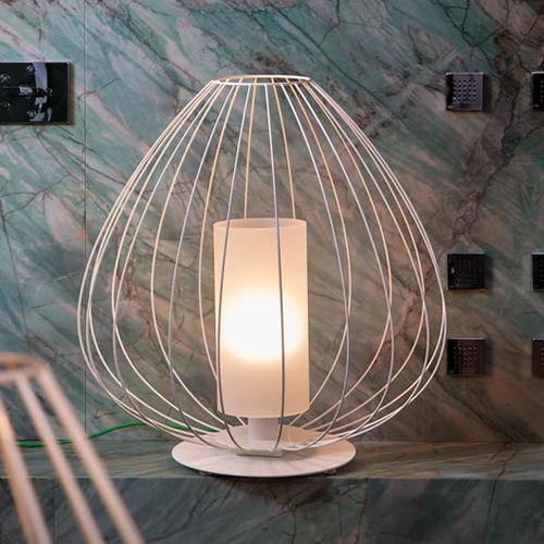Lampada da tavolo - CELL - KARMAN - in lino / in metacrilato / contemporanea