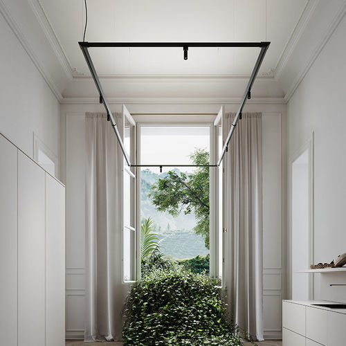 Profilo Lineare Alluminio A Sospensione Per Striscia LED 1m E 2m