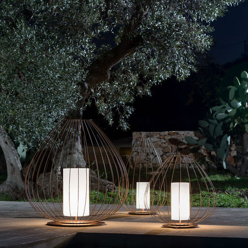 Lampada da pavimento - CELL - KARMAN - in metallo / in lino / contemporanea