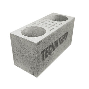 Blocco di calcestruzzo forato - Technitherm - per pilastro / antisismico / d'angolo