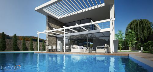 Pergola addossata - PERGAL - DIRELLO S.R.L - in alluminio / modulabile / su misura