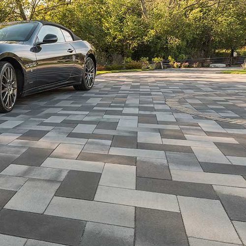 Pavé in pietra ricostituita - SENZO™ - UNILOCK - da esterno / testurizzato / carrabile