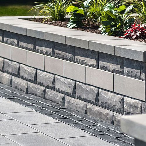 Blocco di calcestruzzo pieno - U-CARA™ MULTI-FACE - UNILOCK - per recinzione di giardino / per muro di contenimento / per pilastro