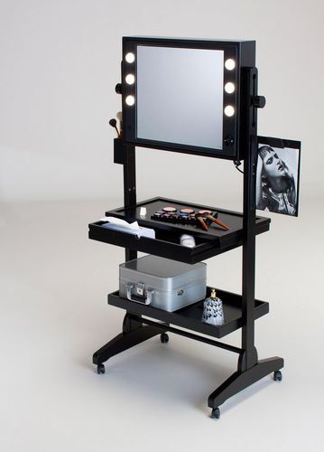 Mobile da toeletta contemporaneo - L200X2 WITH DOUBLE FRAMED - CANTONI - in legno / per parrucchiere / retroilluminato