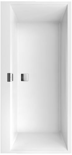Vasca da bagno in resina acrilica - SQUARO EDGE 12: UBQ160SQE2DV - Villeroy & Boch - in quarzo composito / bianca