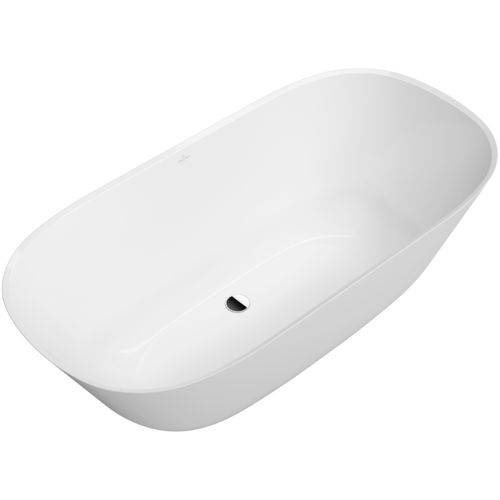 Vasca da bagno ovale - THEANO : UBQ155ANH7F200V - Villeroy & Boch - ad isola / in quarzo composito / bianca