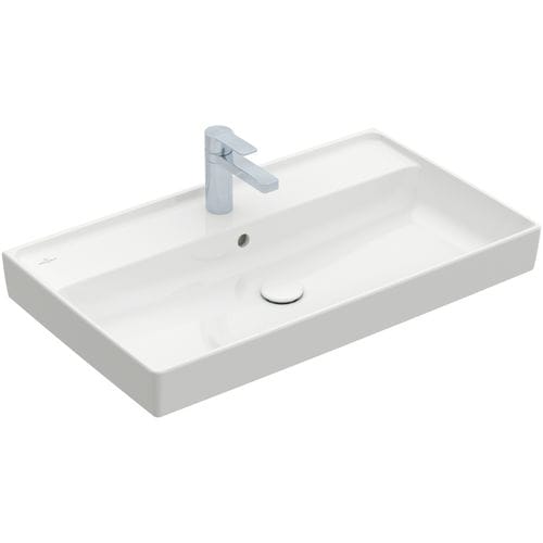 Lavabo da incasso - COLLARO : 4A338G - Villeroy & Boch - in ceramica / con scaffale integrato / rettangolare