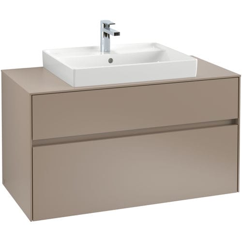 Mobile lavabo singolo - COLLARO : C019L0 - Villeroy & Boch - sospeso / in legno / contemporaneo