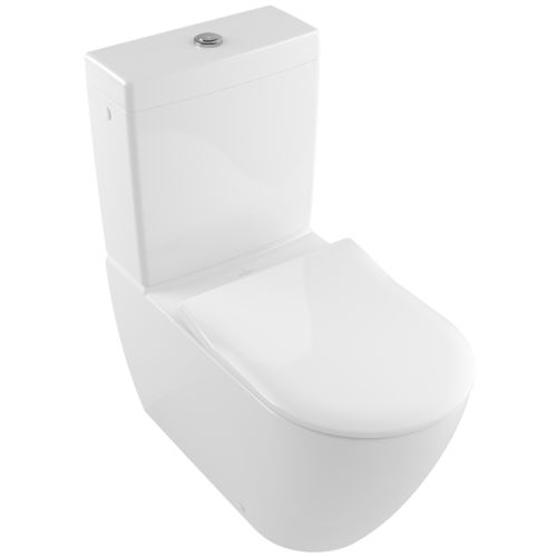 WC da appoggio - SUBWAY 2.0 : 5617R0 - Villeroy & Boch - in ceramica / con cassetta ad incasso / senza brida