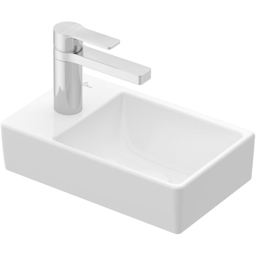 Lavabo da appoggio - AVENTO: 43003R - Villeroy & Boch - in ceramica / con miscelatore / rettangolare