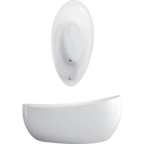 Vasca da bagno ovale - AVEO NEW GENERATIO: UBQ194AVE9W1BCV - Villeroy & Boch - da appoggio / in acrilico / in quarzo composito