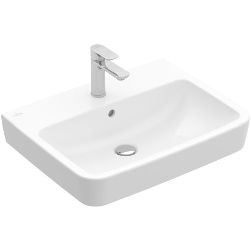Lavabo sospeso - O.NOVO: 4A41MG - Villeroy & Boch - in ceramica / con miscelatore / rettangolare