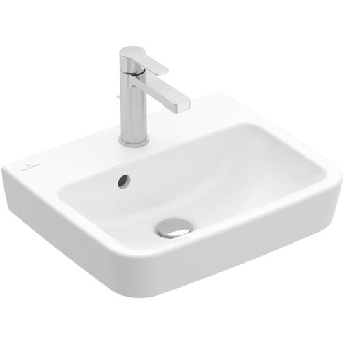 Lavabo sospeso - O.NOVO: 434450 - Villeroy & Boch - in ceramica / con miscelatore / rettangolare