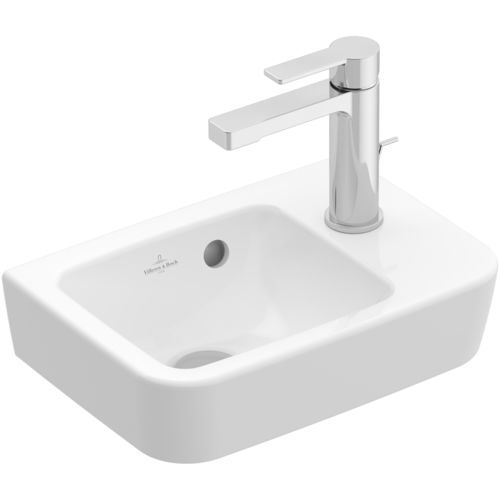 Lavabo sospeso - O.NOVO: 434336 - Villeroy & Boch - in ceramica / con miscelatore / rettangolare