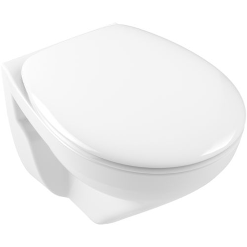 WC sospeso - O.NOVO: 7667R0 - Villeroy & Boch - in ceramica / contract / senza brida