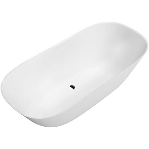 Vasca da bagno ovale - THEANO: UBQ175ANH7F200V - Villeroy & Boch - da appoggio / in acrilico / in quarzo composito