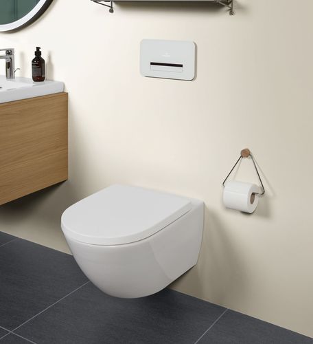 WC sospeso - SUBWAY 3.0: 4670T0 - Villeroy & Boch - in ceramica / ovale / senza brida