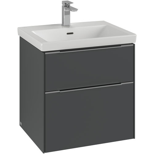 Mobile lavabo sospeso - SUBWAY 3.0: C57800 - Villeroy & Boch - in legno / in alluminio / contemporaneo