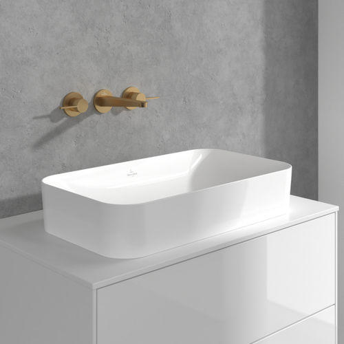 Miscelatore per lavabo - CONUM : TVW127002000XX - Villeroy & Boch - da parete / in ottone / da bagno