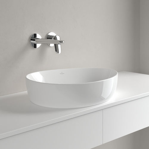 Lavabo da appoggio - ANTAO : 4A7351XX - Villeroy & Boch - in ceramica / lucido / ovale
