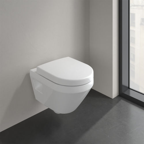 WC sospeso - ARCHITECTURA TWISTFLUSH COMPACT 4687 C0 XX - Villeroy & Boch - in ceramica / per uso residenziale / ovale