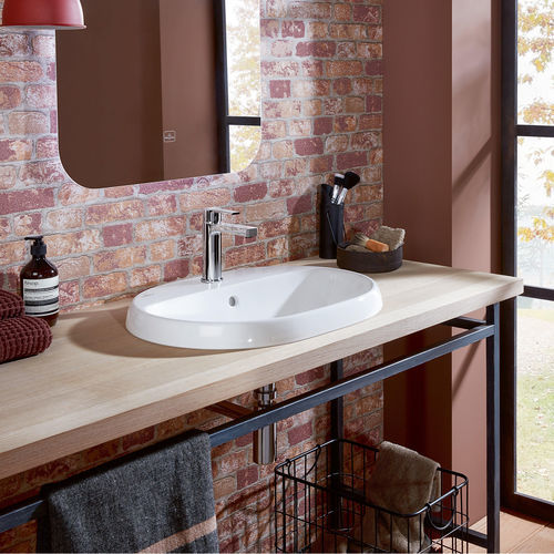 Lavabo da incasso - ARCHITECTURA - Villeroy & Boch - in ceramica / ovale / 1 foro