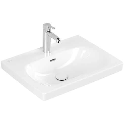 Lavabo sospeso - 5A5160R1 - Villeroy & Boch - in ceramica / rettangolare / 1 foro