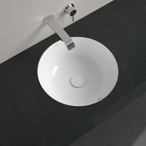 Lavabo sottopiano - 5A754501 - Villeroy & Boch - in ceramica / rotondo / senza foro