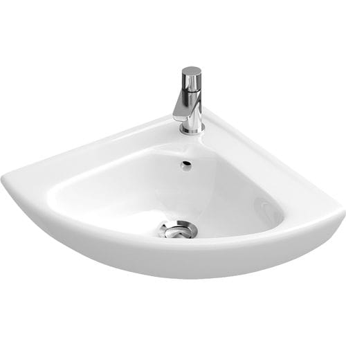 Lavandino sospeso - O.NOVO: 732740 - Villeroy & Boch - d'angolo / in porcellana