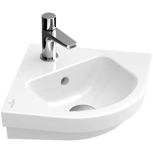 Lavandino sospeso - SUBWAY 2.0: 731945 - Villeroy & Boch - d'angolo / in porcellana