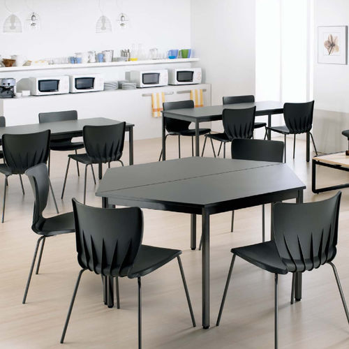 Tavolo da lavoro contemporaneo - CADI  - Mobel Línea - in legno / con supporto in metallo / rettangolare