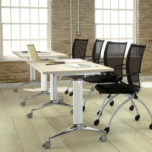 Tavolo da lavoro contemporaneo - NET - Mobel Línea - in legno / con supporto in metallo / rettangolare