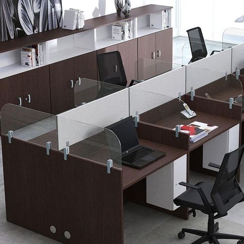 Divisorio per ufficio a pavimento - CALL - Mobel Línea - in vetro / in melaminico / modulare