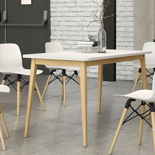 Tavolo da lavoro contemporaneo - NEXOS - Mobel Línea - in laminato / con supporto in legno / rettangolare