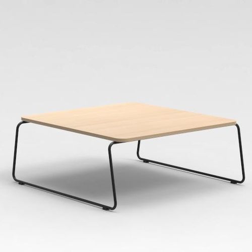 Tavolino basso contemporaneo - BROS - Mobel Línea - in melaminico / con supporto in metallo / rettangolare